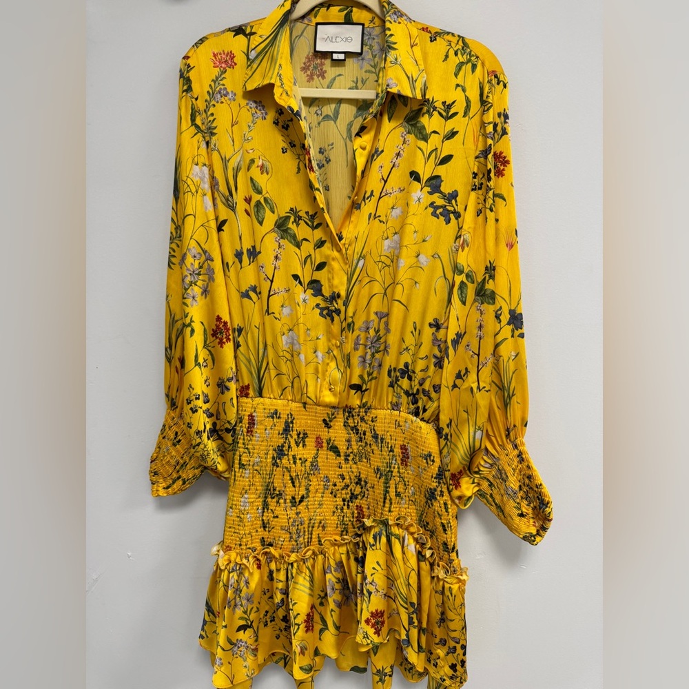 Alexis Yellow Floral Rianna Dress